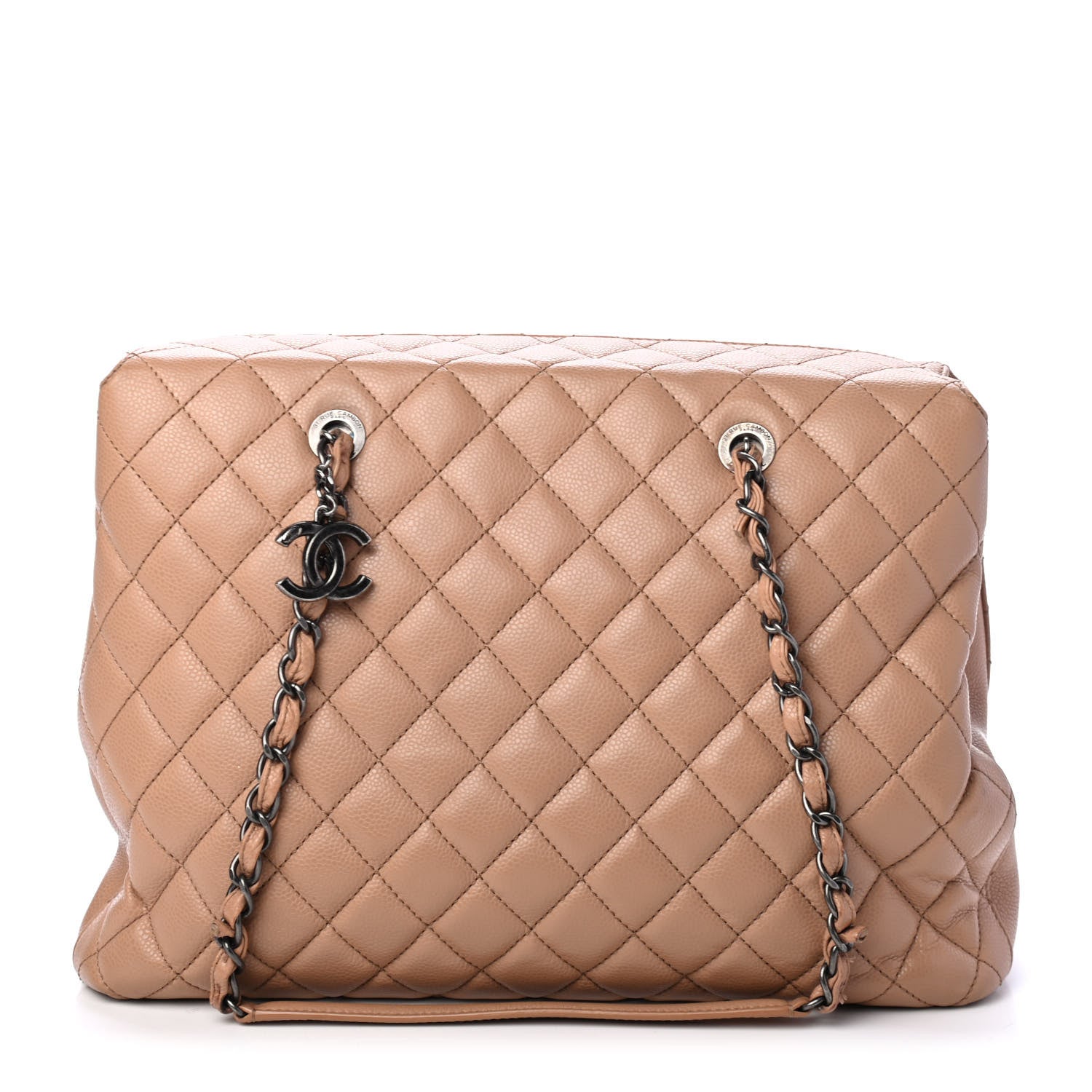 Chanel Caviar Quilted Large City Shopping Tote Beige 1 of 4