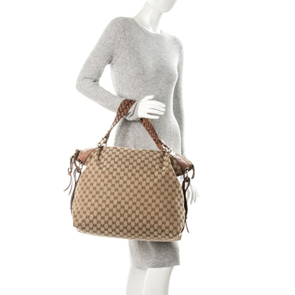 Gucci Monogram Large Bamboo Bar Tassel Shoulder Bag Brown 2 of 7
