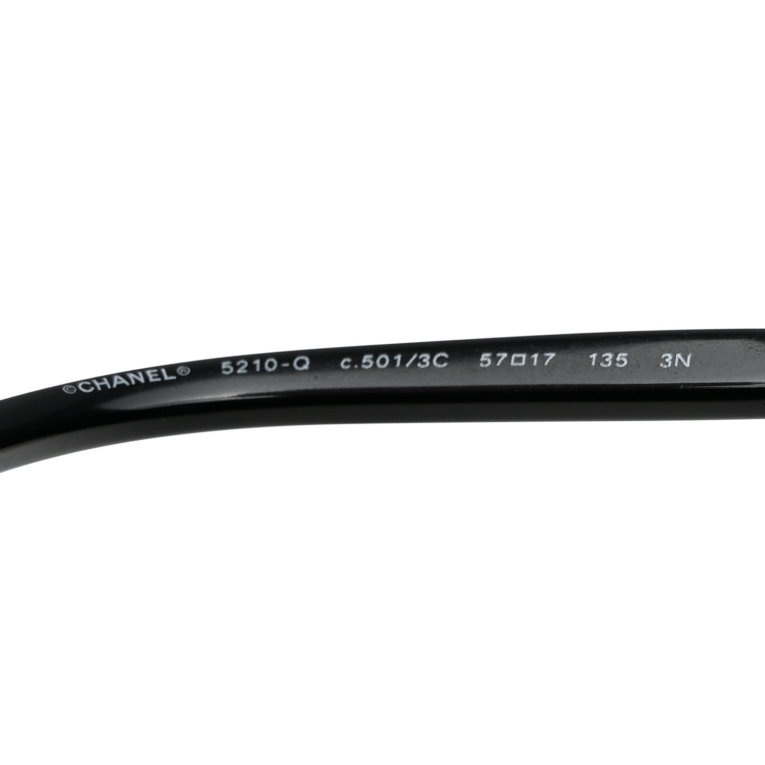 Chanel Acetate Lambskin Chain Square Sunglasses 5210-Q Black 5 of 8