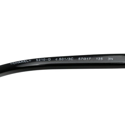 Chanel Acetate Lambskin Chain Square Sunglasses 5210-Q Black 5 of 8