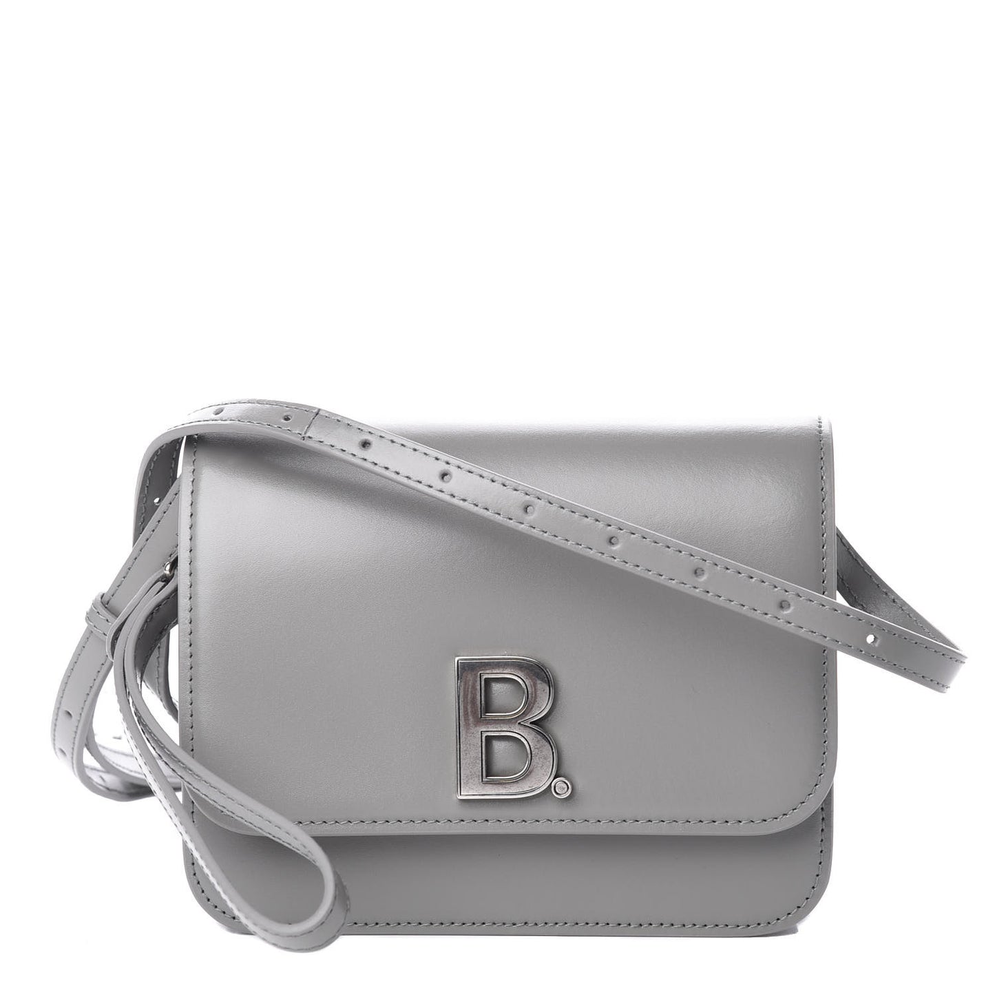 Shiny Box Calfskin Small B Bag Balenciaga Grey