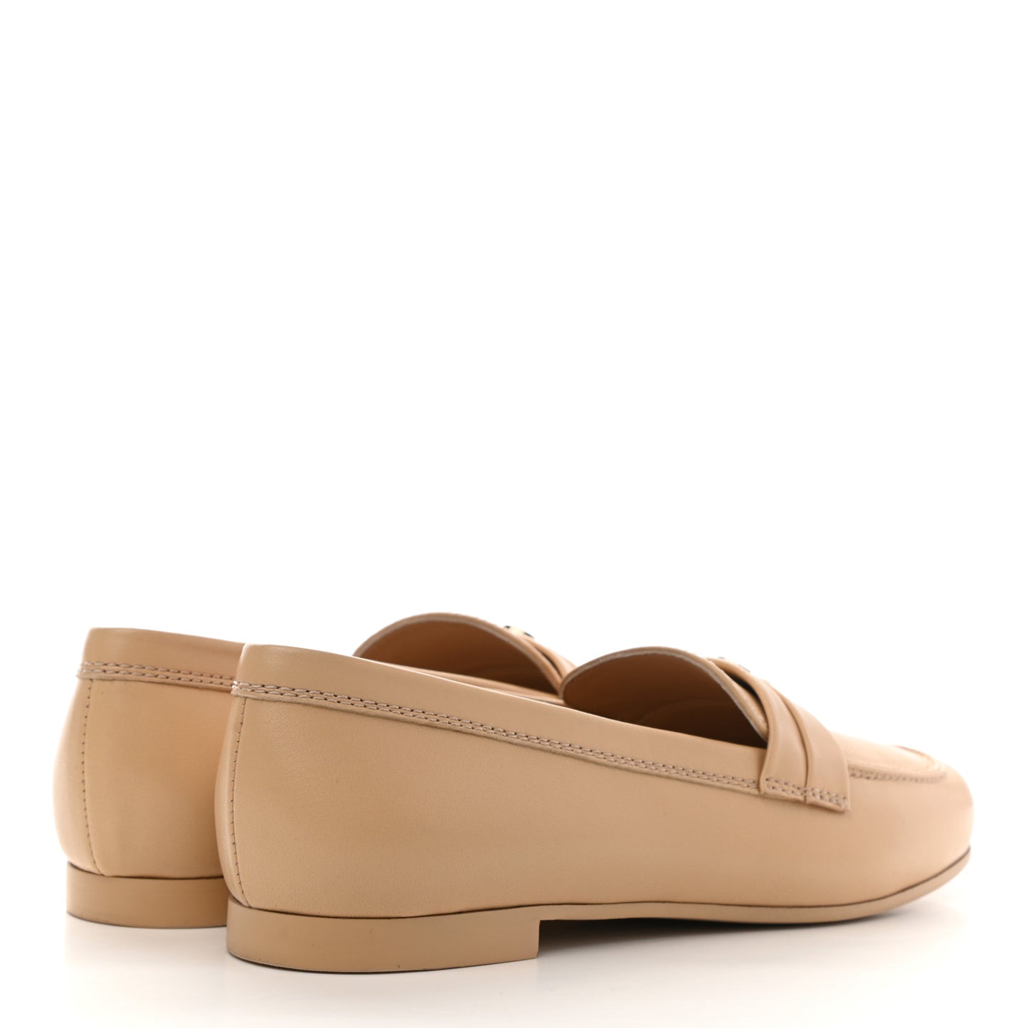 Lambskin CC Loafers 38 Beige