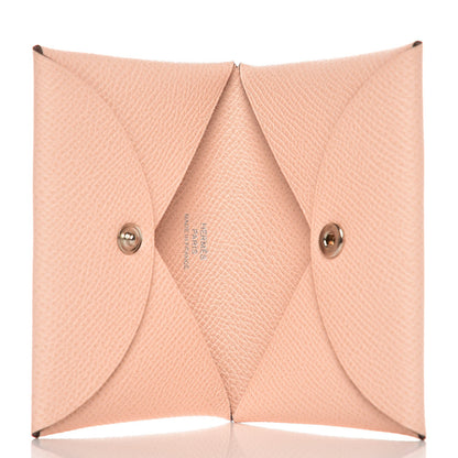 Hermes Epsom Calvi Card Case Rose Eglantine 5 of 6