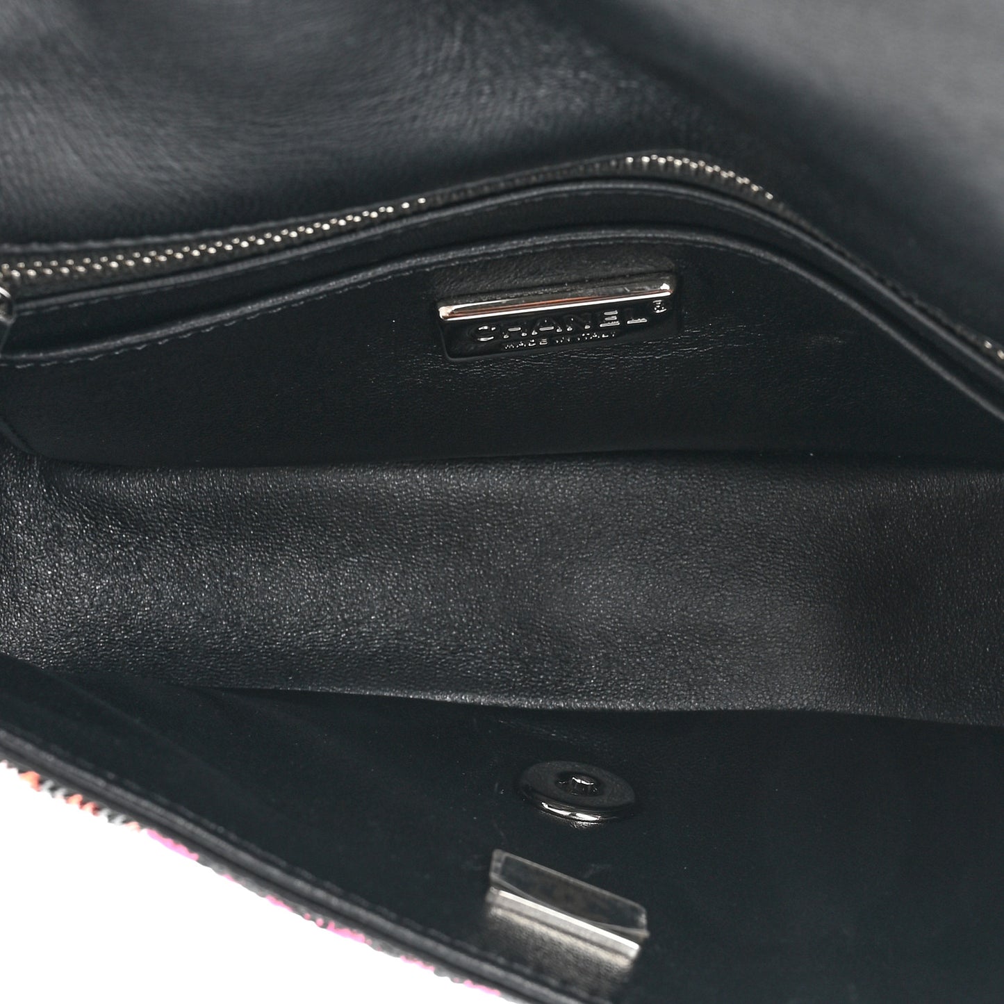 Sequin Logo Small Flap Ruthenium Multicolor