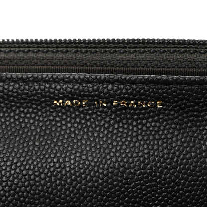 Chanel Metallic Caviar Chevron Quilted Vintage Mademoiselle Wallet On Chain WOC Charcoal 7 of 11