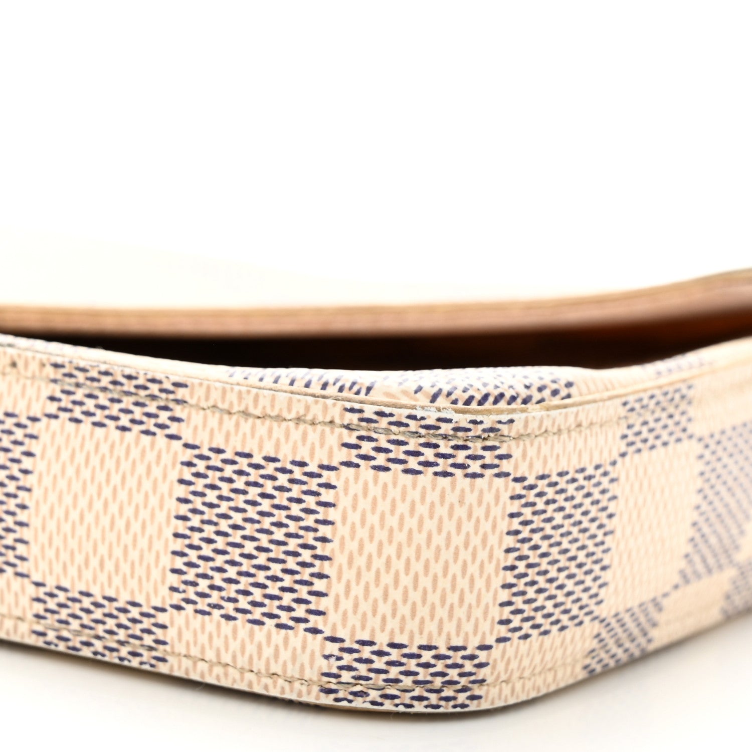Louis Vuitton Damier Azur Pochette Felicie Chain Wallet Rose Ballerine 10 of 15