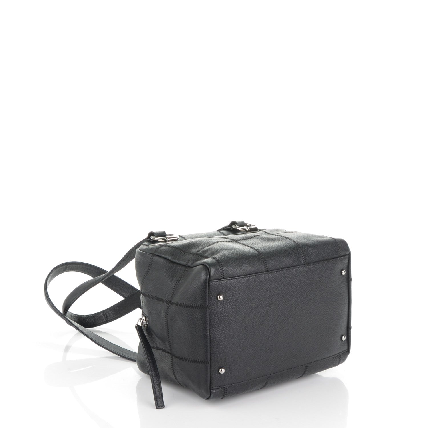 Chanel Caviar Square Stitched Bowler Black 4 of 8