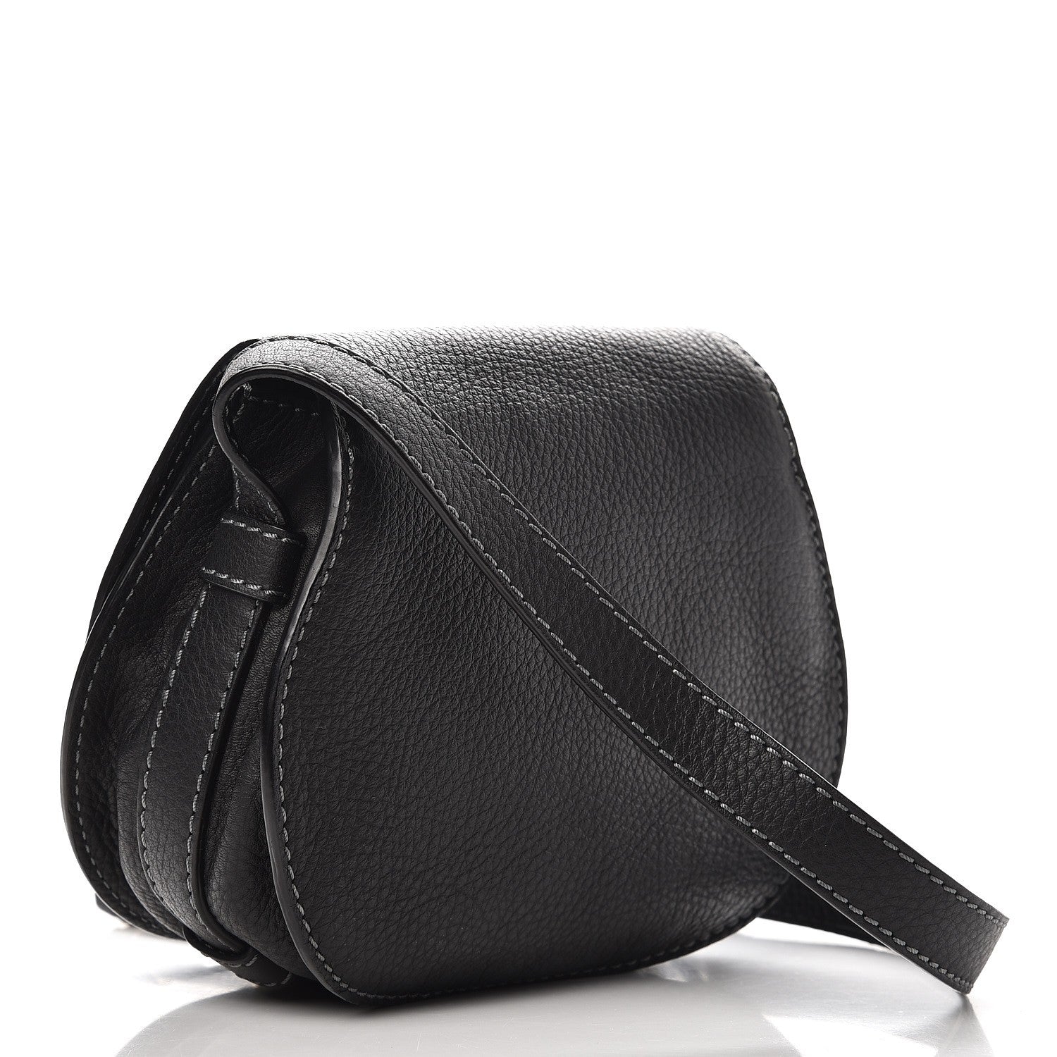 Chloe Calfskin Mini Marcie Round Crossbody Bag Black 3 of 7