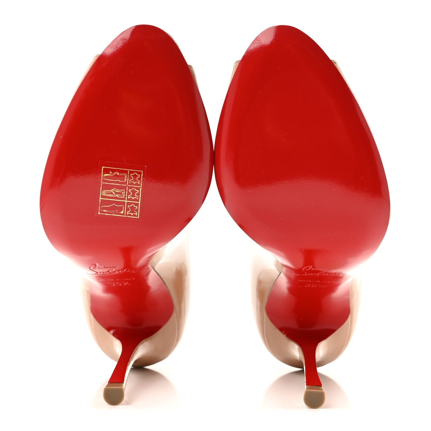 Christian Louboutin Patent Yootish 100 Pumps 35.5 Nude 6 of 9