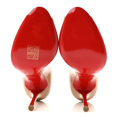 Christian Louboutin Patent Yootish 100 Pumps 35.5 Nude 6 of 9