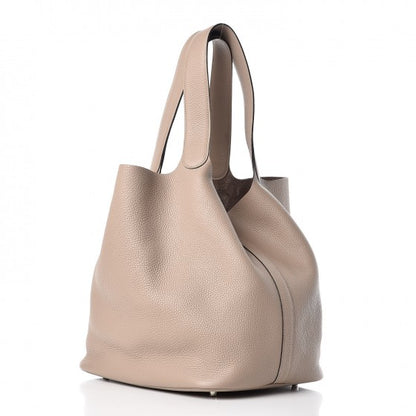 Hermes Taurillon Clemence Picotin Lock TGM Gris Tourterelle 3 of 8