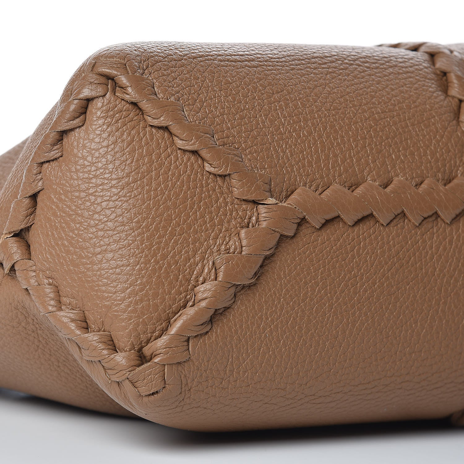 Bottega Veneta Cervo Deerskin Braided Tote Camel 8 of 9