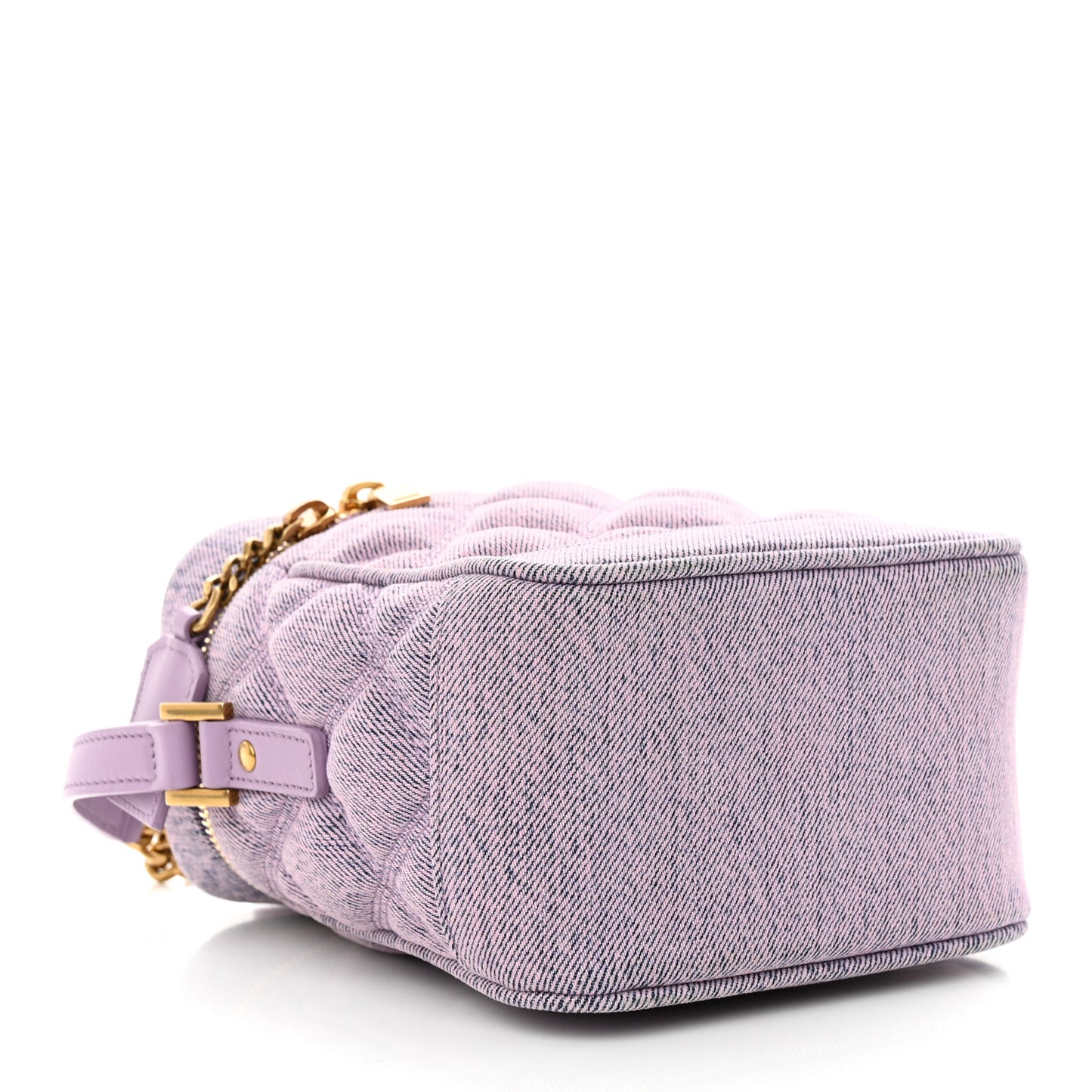 denim Quilted 80's Vanity Bag Bleached Lilac