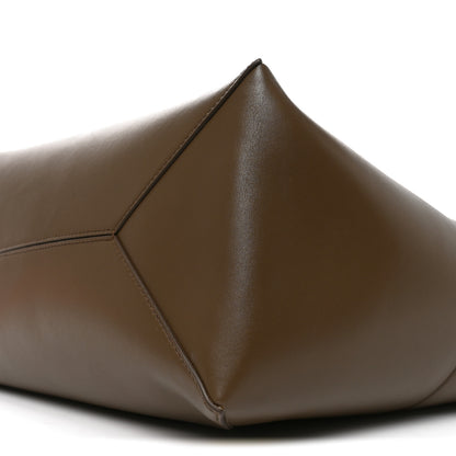 Loewe Shiny Calfskin Large Puzzle Fold Tote Umber 10 of 10