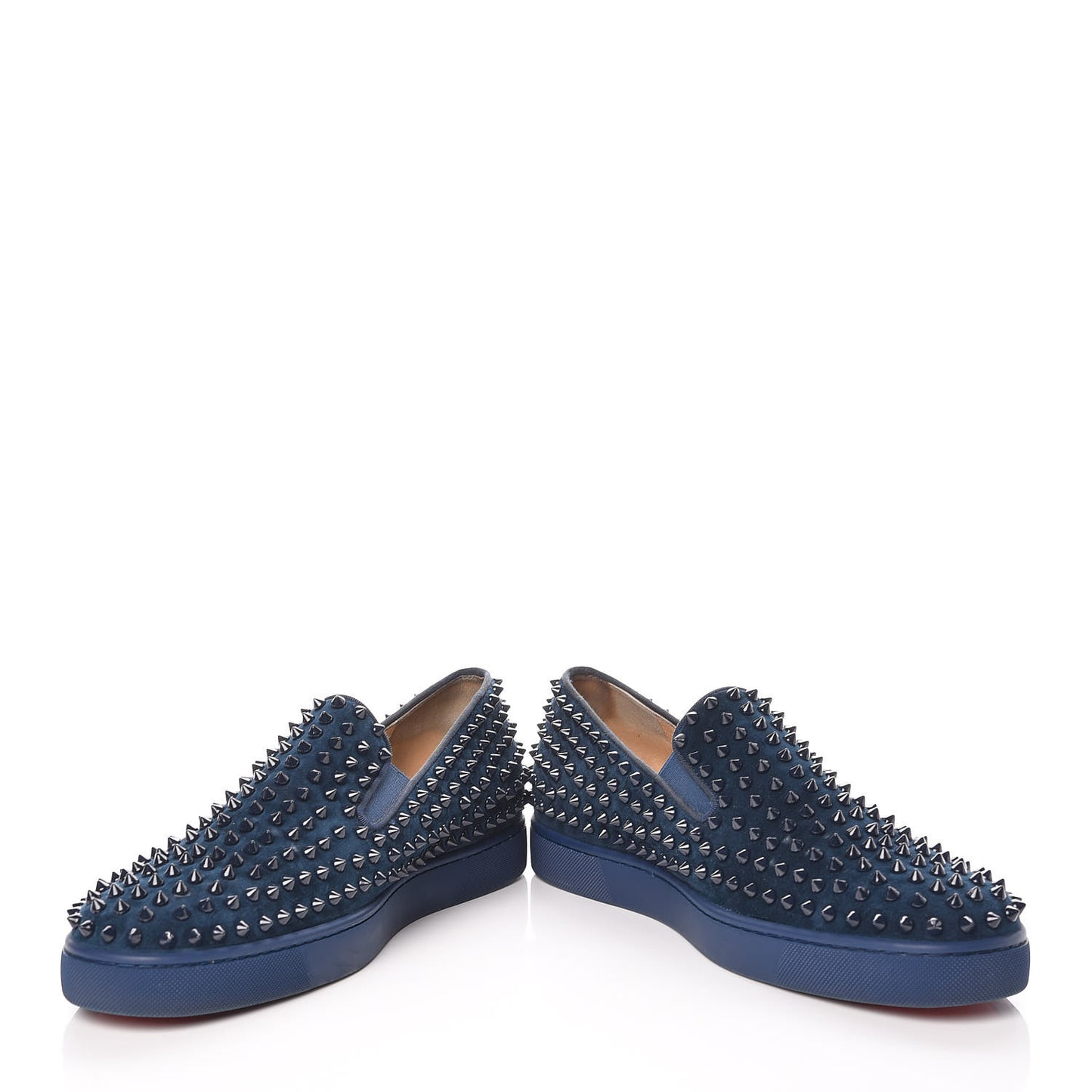Velvet Spikes Mens Roller Boat Flats 45 Quartz