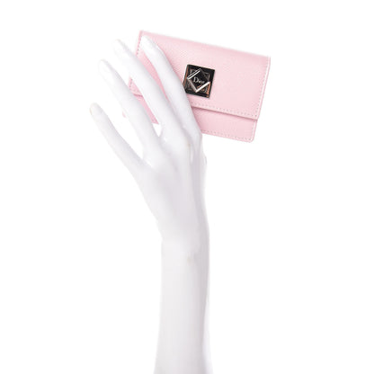 Christian Dior Grained Calfskin Turn Me Envelope Gusseted Card Holder Tea Rose 2 of 7