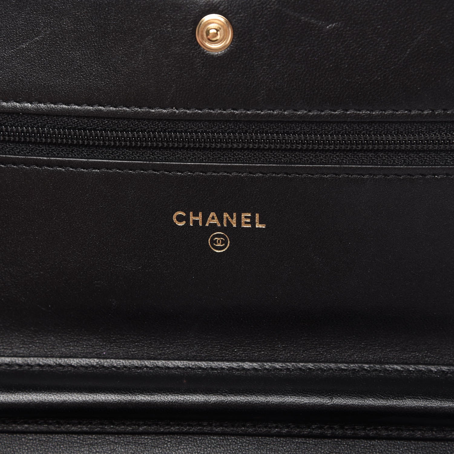 Chanel Patent Calfskin Quilted Boy Wallet On Chain WOC Black 8 of 12