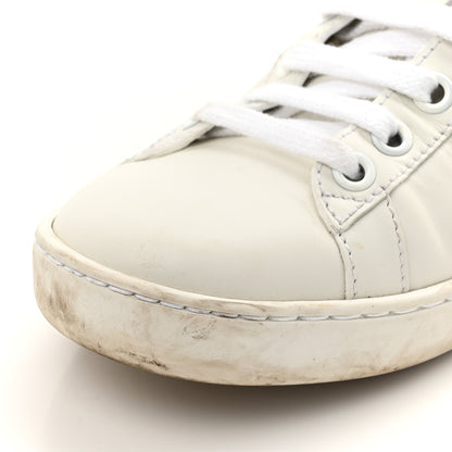 Gucci Calfskin Ayers Bee Embroidered Womens Ace Sneakers 36 White Green 12 of 14