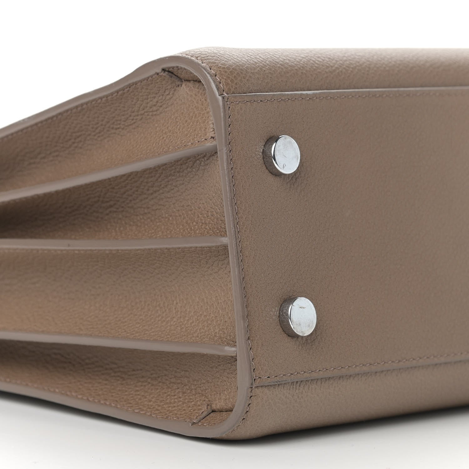 Saint Laurent Grained Calfskin Small Sac De Jour Taupe 7 of 10