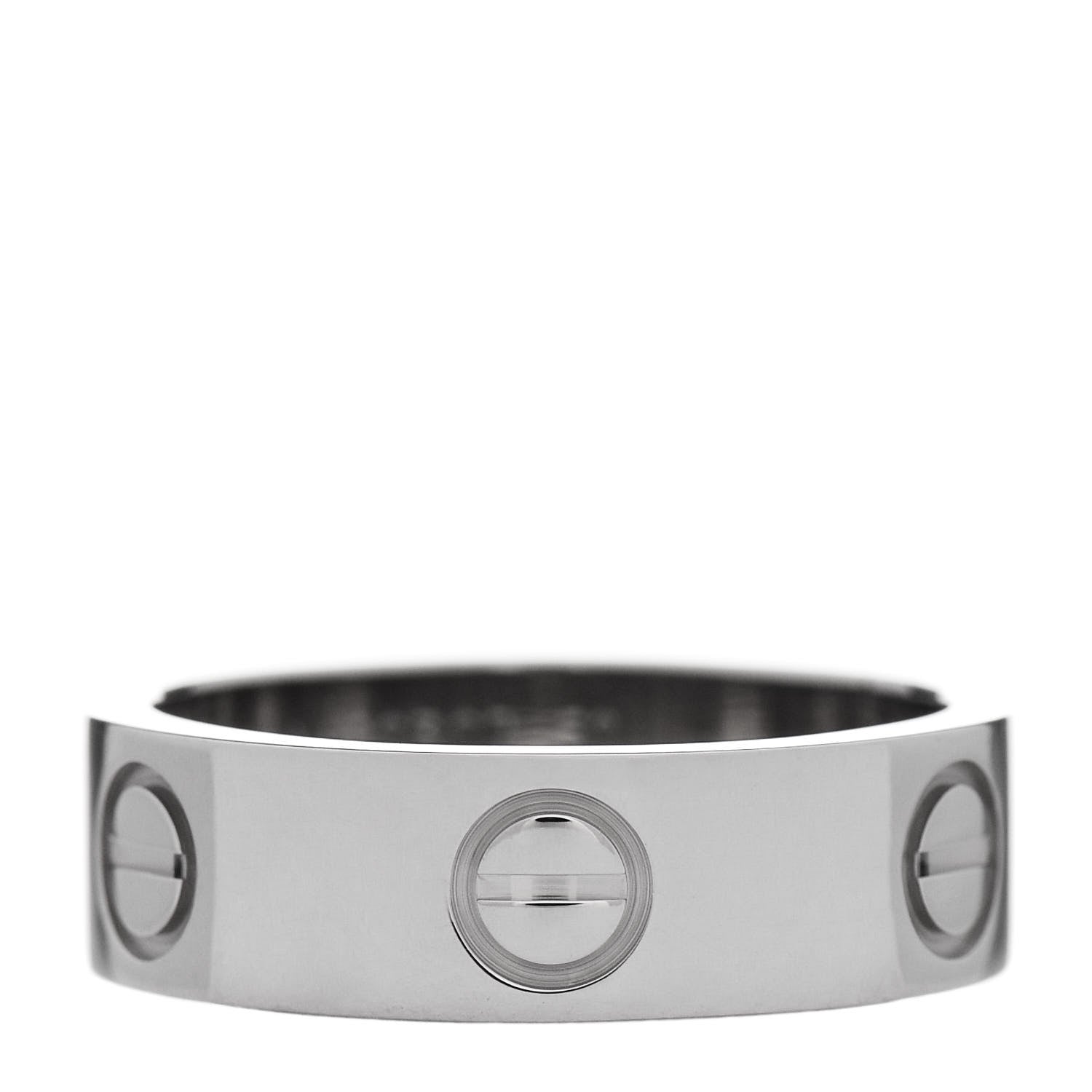 Cartier 18K White Gold 5.5mm LOVE Ring 50 5.25 1 of 4