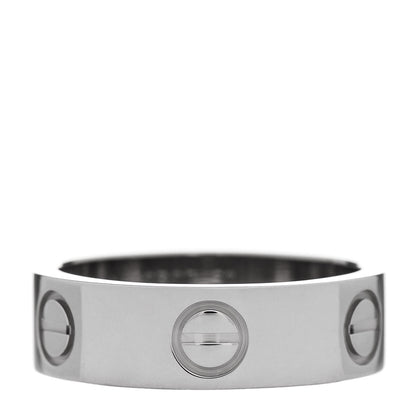 Cartier 18K White Gold 5.5mm LOVE Ring 50 5.25 1 of 4