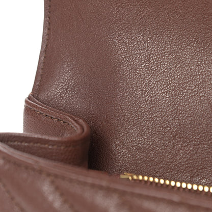 Saint Laurent Calfskin Matelasse Chevron Monogram Medium College Bag Old Brandy 12 of 12