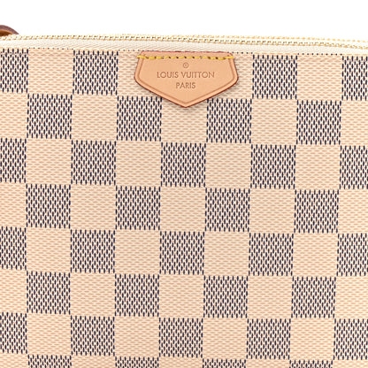 Louis Vuitton Damier Azur Double Zip Pochette 7 of 9