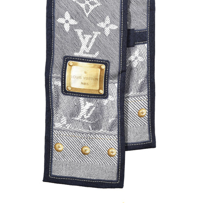 Louis Vuitton Silk Monogram New Denim Bandeau Marine 2 of 3