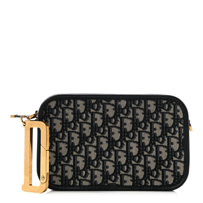Christian Dior Oblique Diorquake Clutch Blue 1 of 6