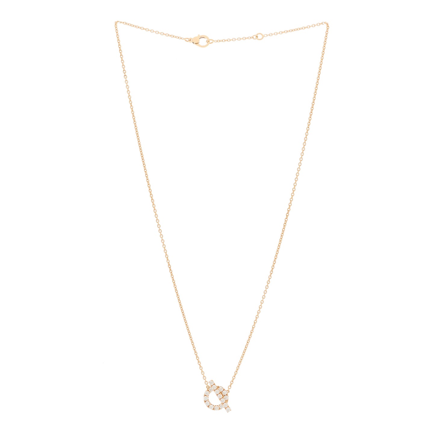 18K Rose Gold Diamond Finesse Pendant Necklace