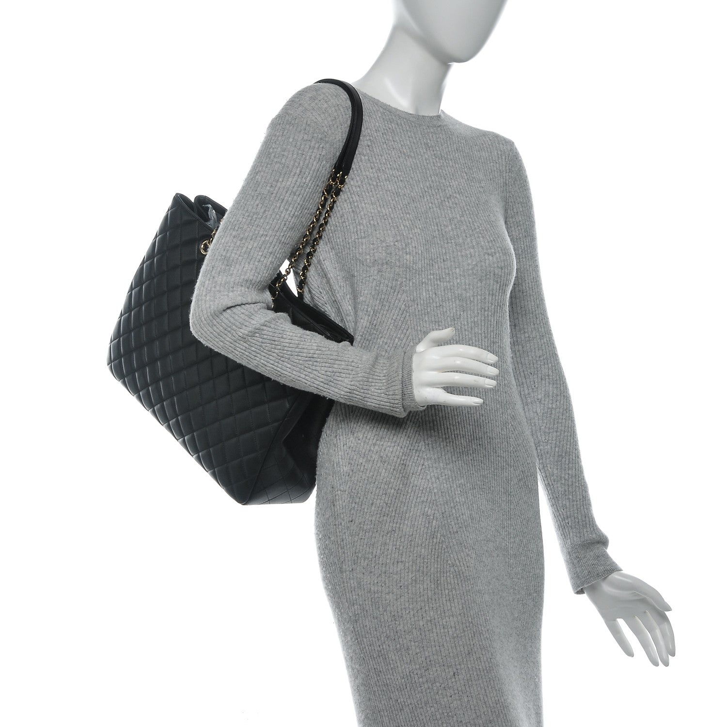 Chanel Calfskin Quilted Timeless Tote Black 2 of 7