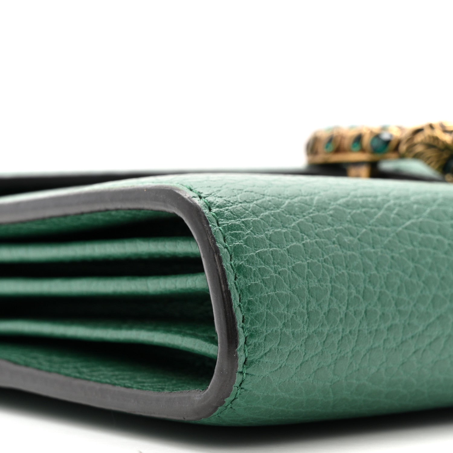 Gucci Calfskin Mini Dionysus Chain Wallet Emerald 10 of 13