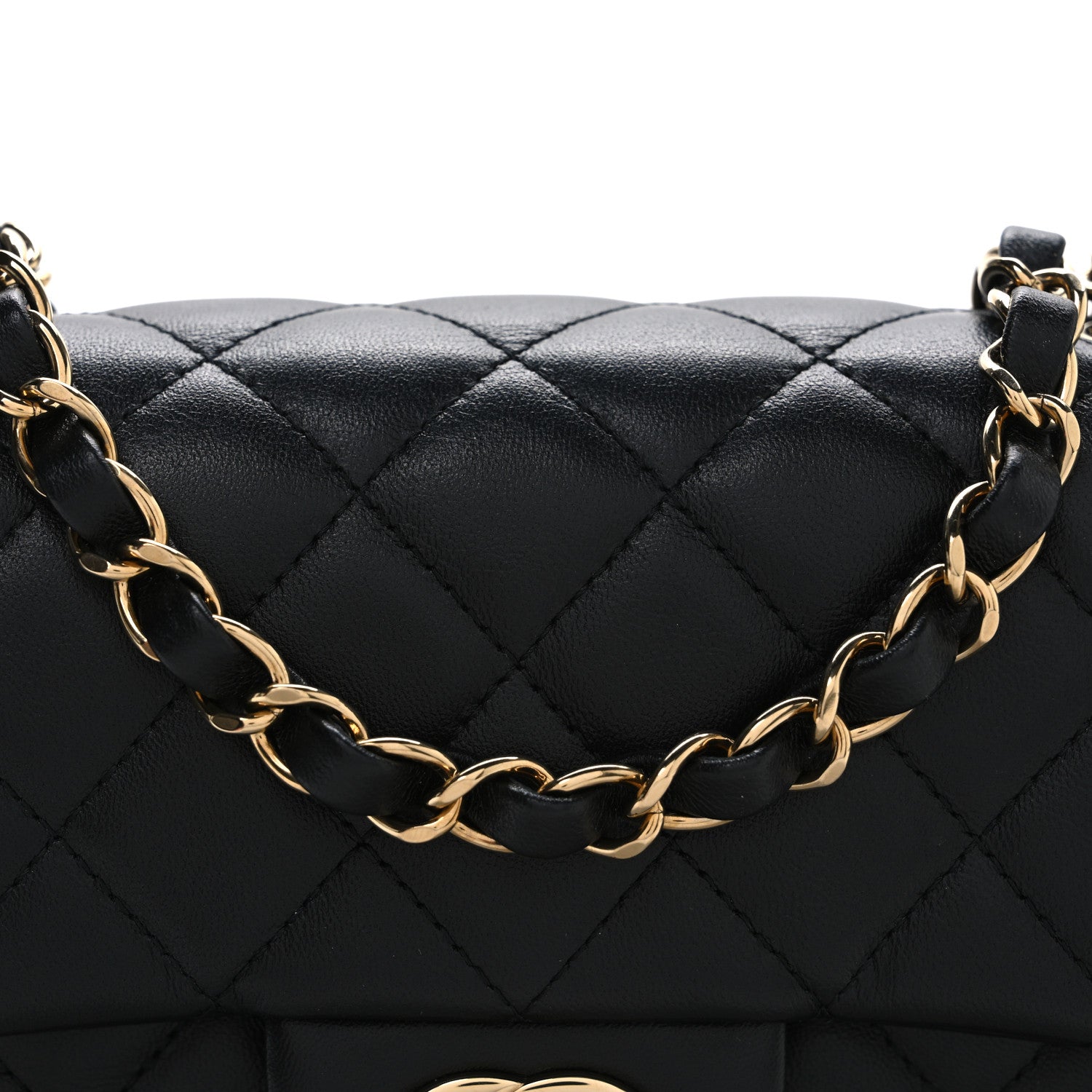 Chanel Lambskin Quilted Mini Rectangular Flap Black 8 of 11