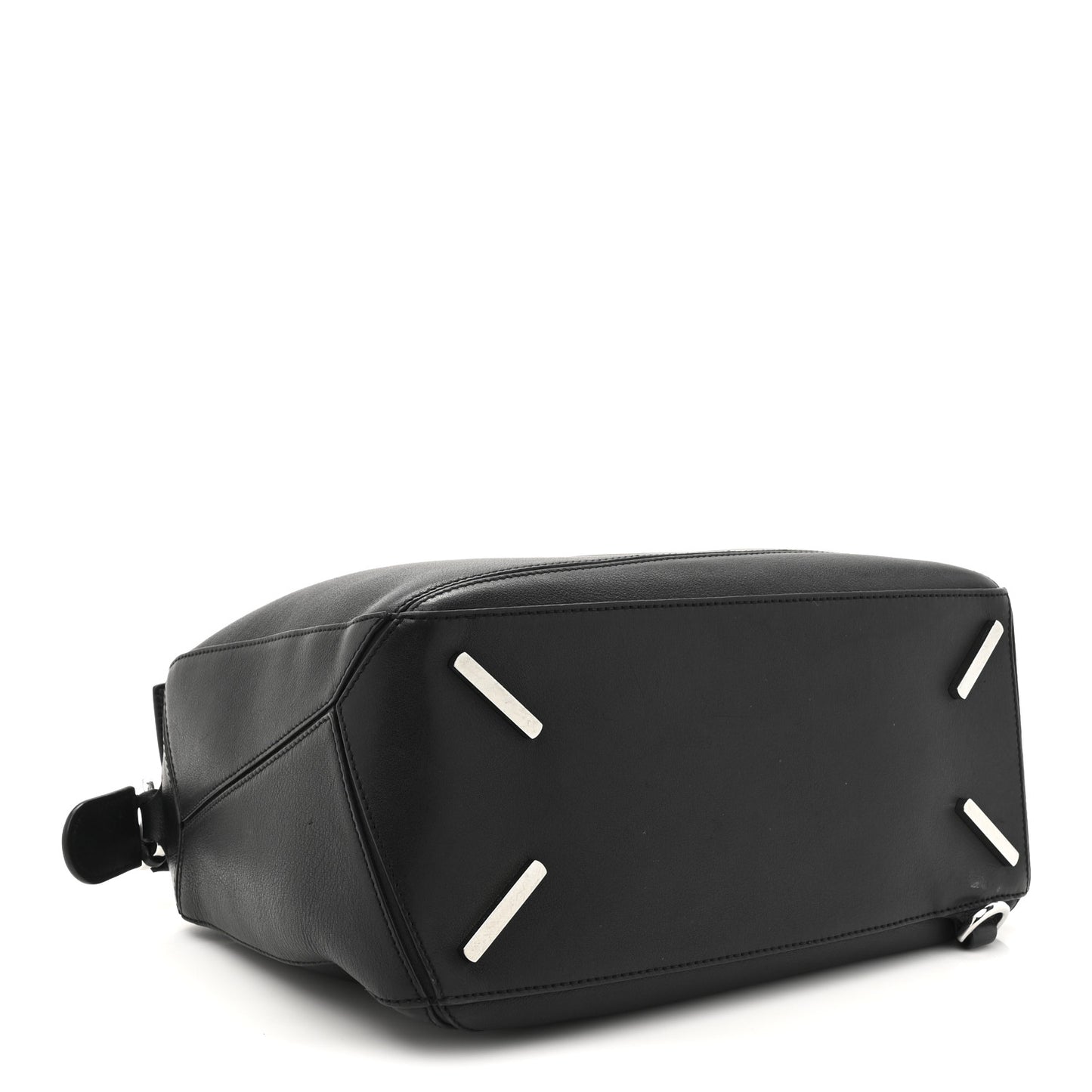 Calfskin Medium Puzzle Edge Bag Black