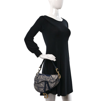 Christian Dior Canvas Embroidered Dioriviera Saddle Bag Blue 2 of 8