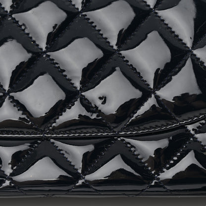 Chanel Patent Quilted Jumbo Double Flap Navy 16 of 17