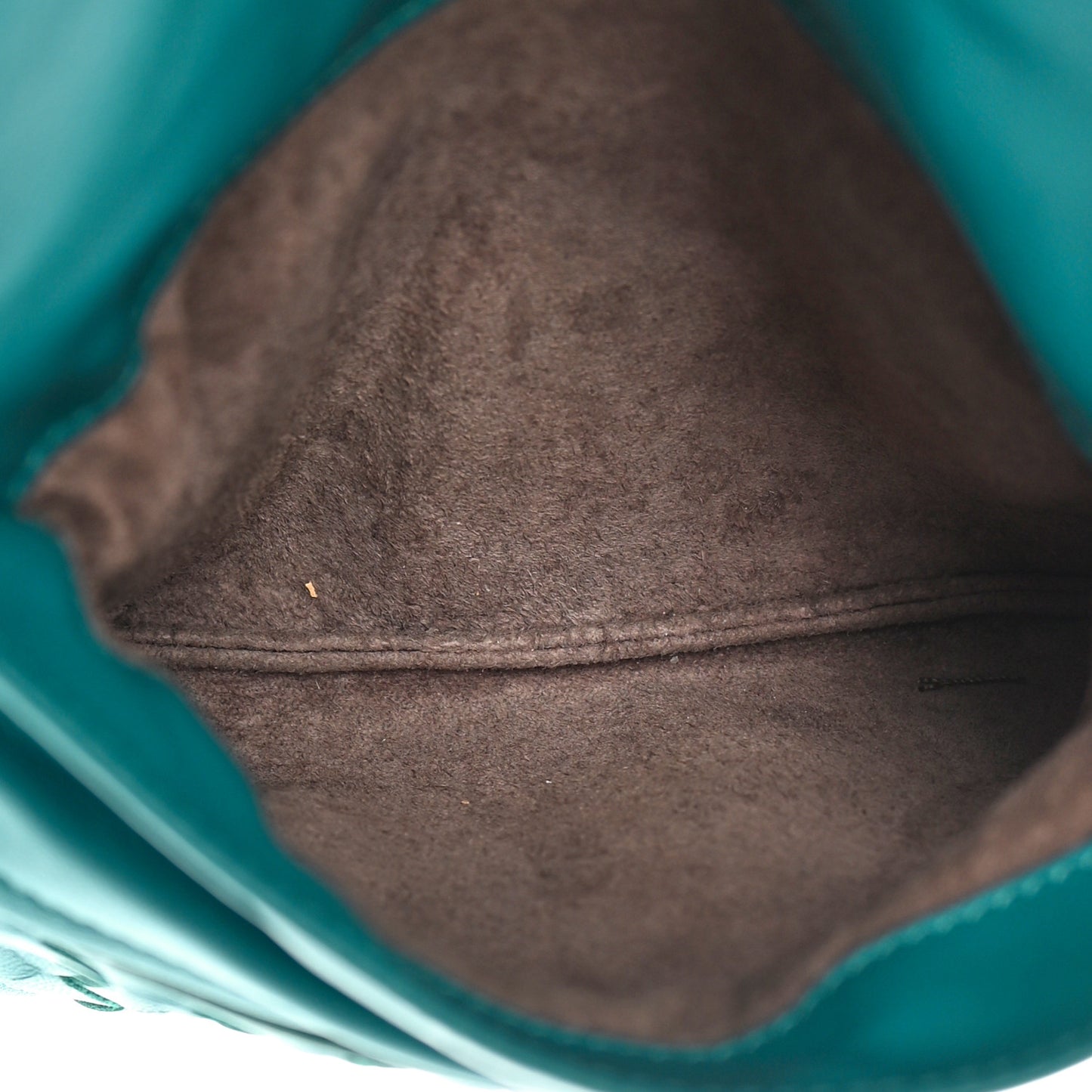 Nappa Intrecciato Small Chain Crossbody Teal