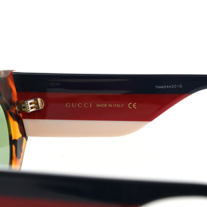 Gucci Acetate Oversized Rectangle Frame Web Sunglasses GG 0275/S Tortoiseshell 6 of 9
