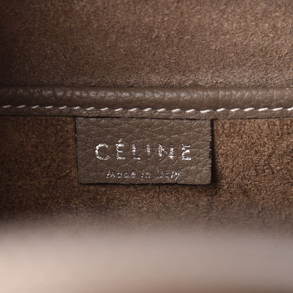 Celine Drummed Calfskin Nano Luggage Souris 6 of 10