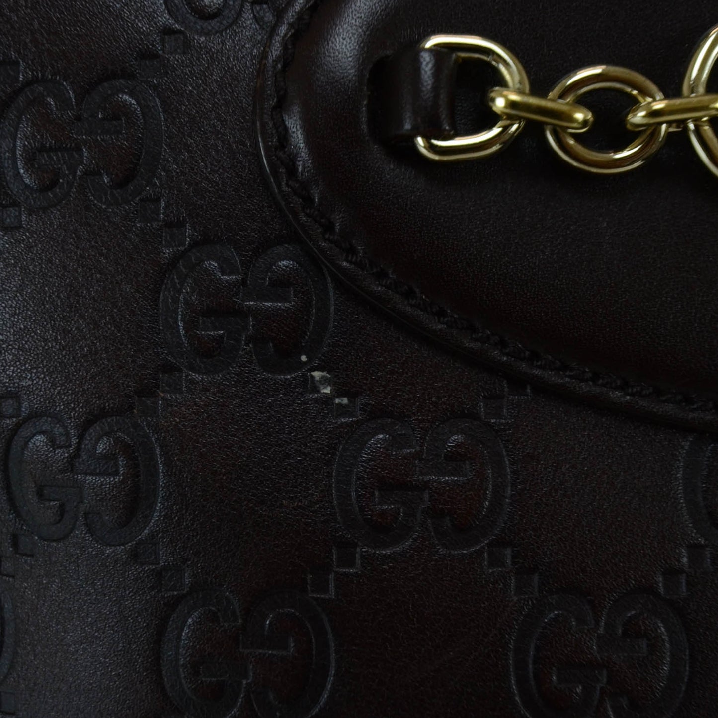 Guccissima Small Punch Tote Chocolate Brown