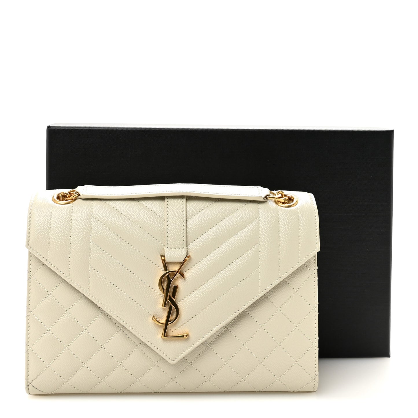 Grain De Poudre Textured Mixed Matelasse Medium Triquilt Monogram Satchel Crema Soft