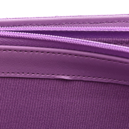 Chanel Caviar Quilted Large Flap Wallet Purple 9 of 10
