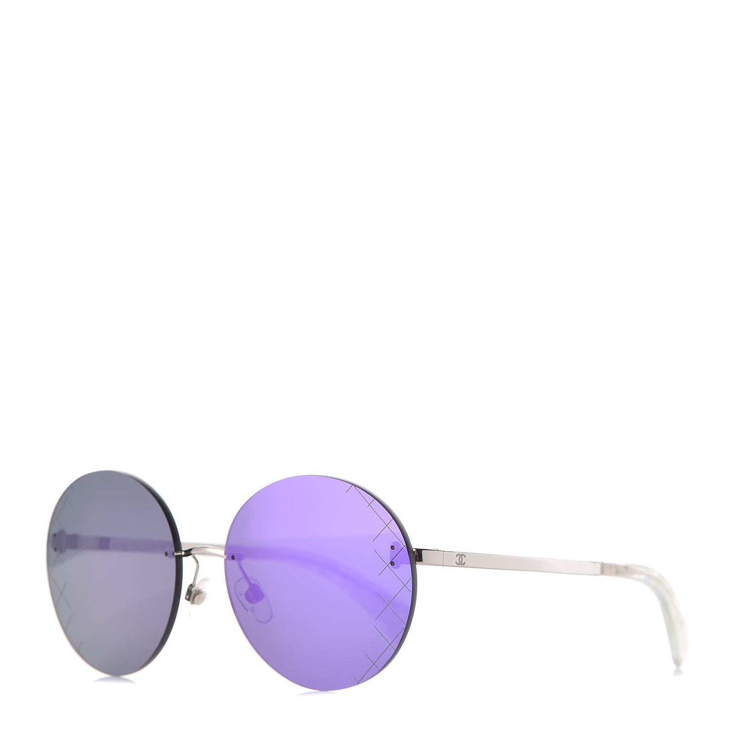 Mirrored Round Sunglasses 4216 Purple
