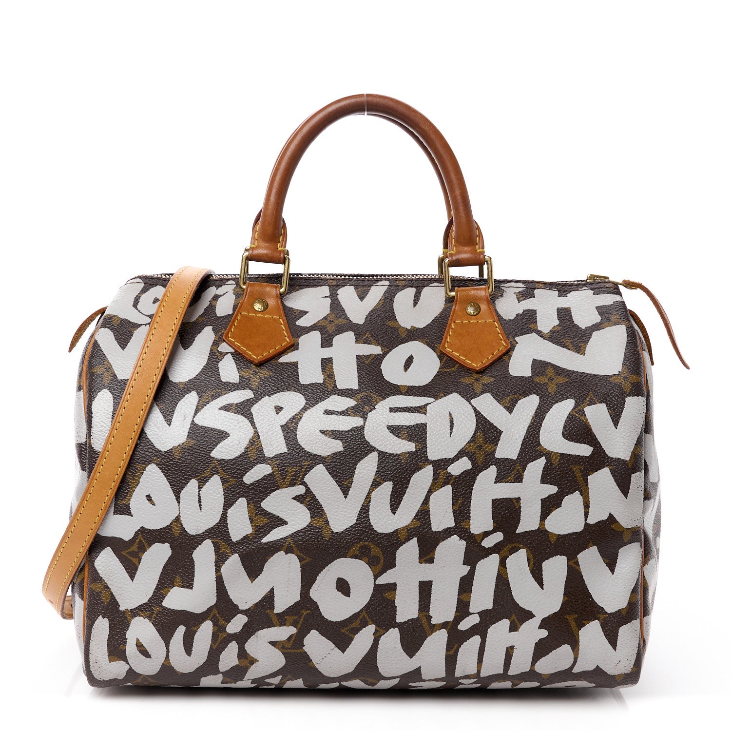 Louis Vuitton Monogram Graffiti Speedy 30 Silver 1 of 18
