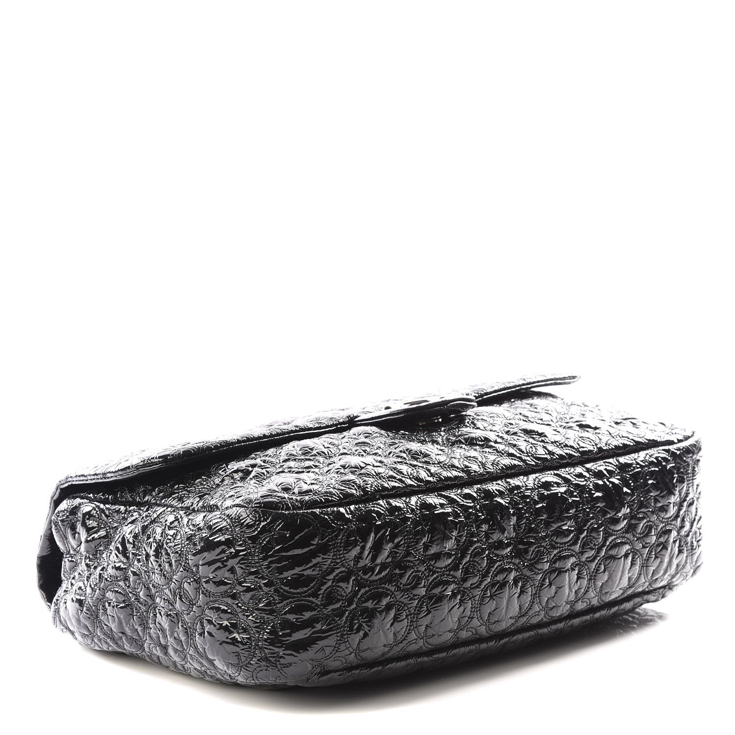 Chanel Vinyl Rock In Moscow Single Flap Black 3 of 11