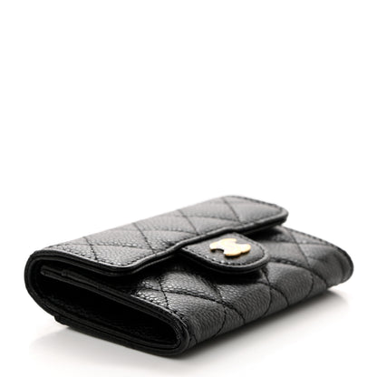 Chanel Caviar Quilted Flap Card Holder Wallet Black 4 of 8