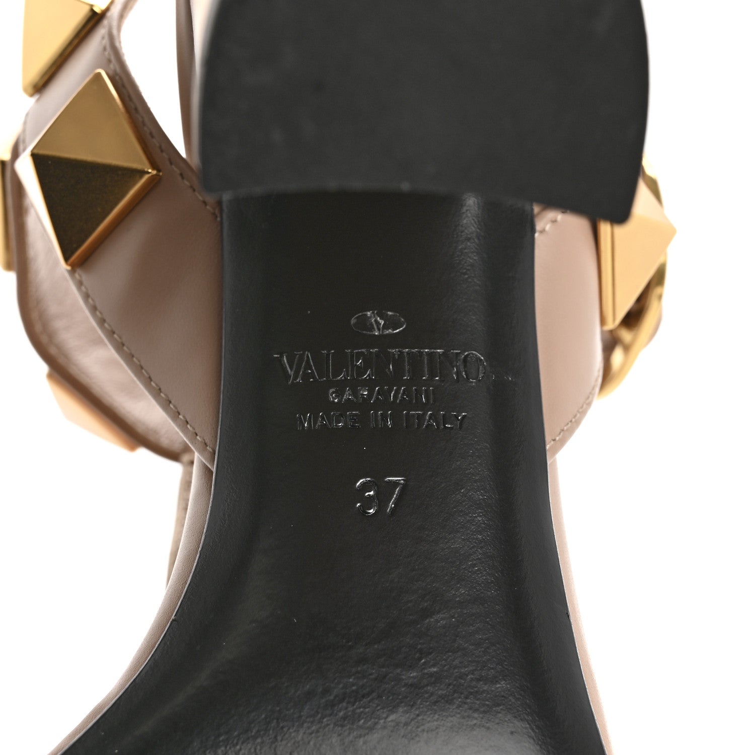 Valentino Garavani Calfskin Roman Stud 90mm Sandals 37 Rose Cannelle 8 of 15