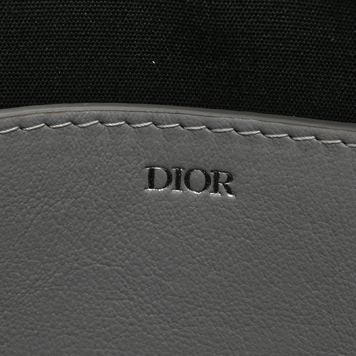 Coated Canvas CD Diamond Pouch Grey