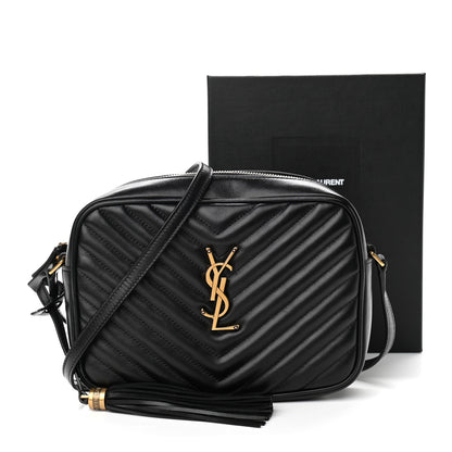 Saint Laurent Calfskin Matelasse Monogram Lou Camera Bag Black 11 of 11