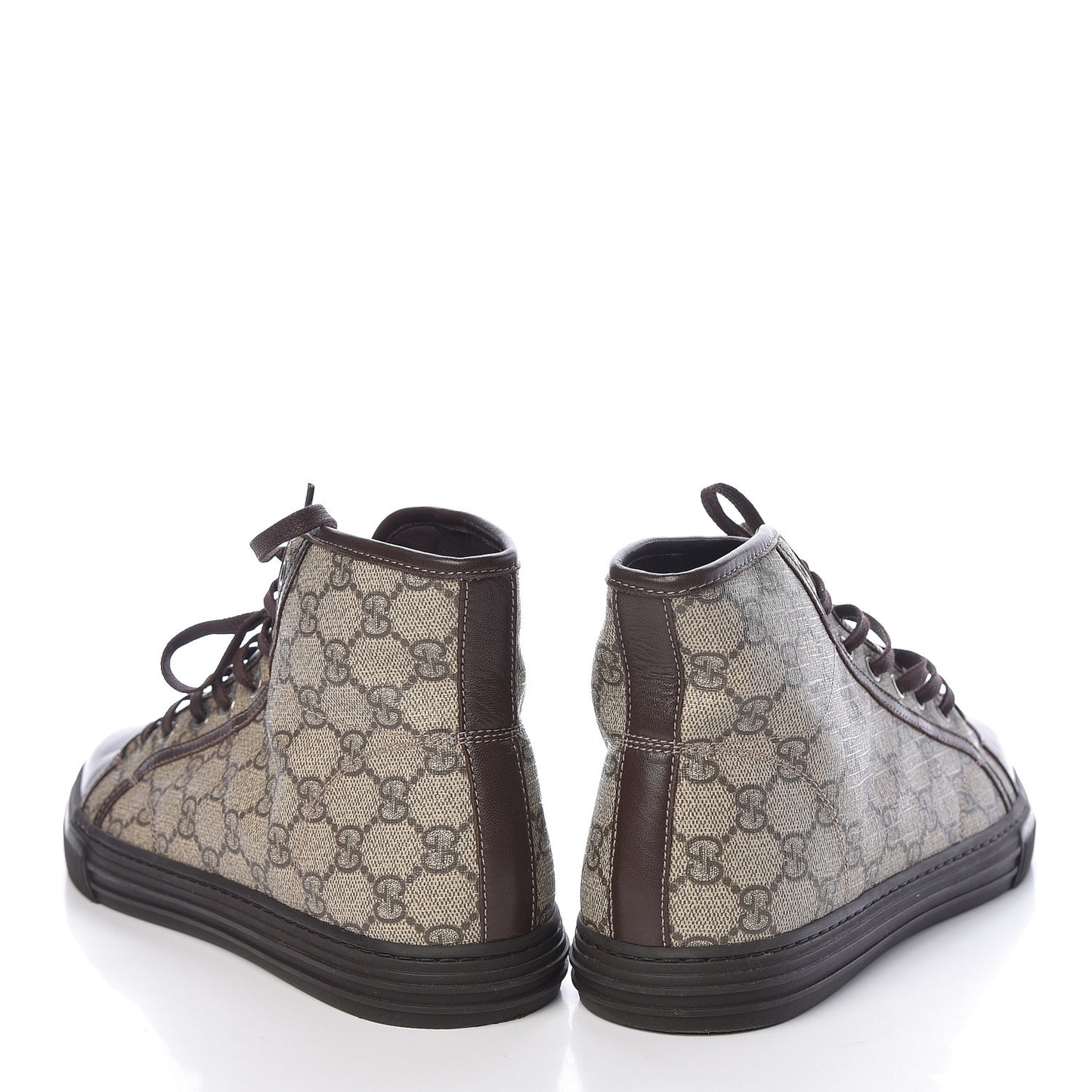 Monogram Mens High Top Sneaker 8.5 Dark Brown
